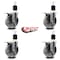 Service Caster 5'' Semi Steel Swivel 1-7/8'' Expanding Stem Caster Set Total Lock Brake, 4PK SCC-EXTTL20S515-SSR-178-4 - alternate 4